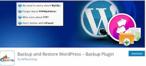 wordpress备份插件Backup and Restore WordPress