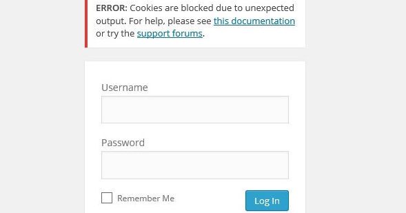 wordpress错误:cookies are blocked due to unexpected output[已解决]
