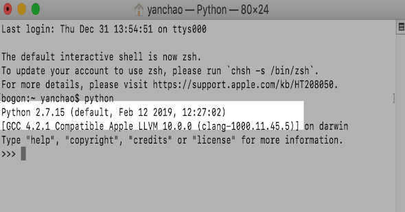 如何在MacOS上将Python3设置为默认python版本