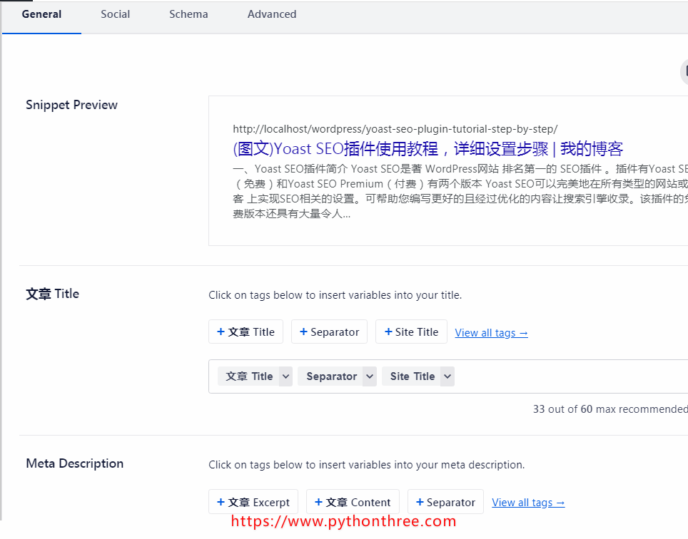 All in One SEO插件文章常规设置