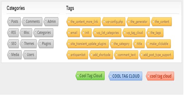 5个免费的WordPress标签云插件 - 晓得博客 Cool Tag Cloud标签云插件
