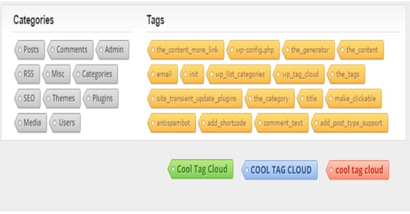 　WordPress标签云Cool Tag Cloud标签云插件教程