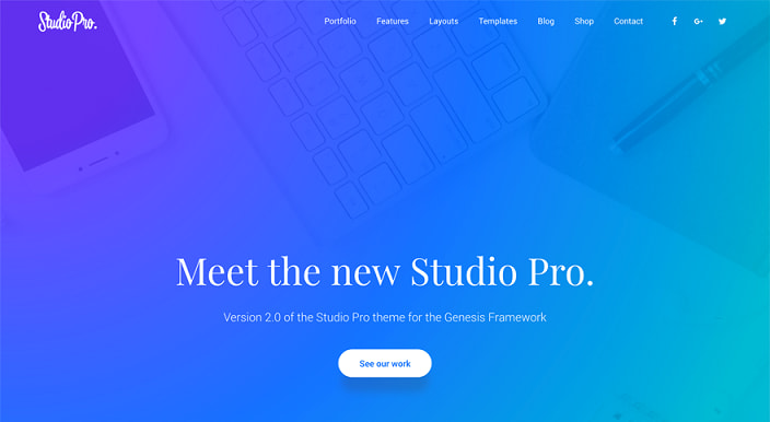 3款Genesis Framework多用途创意子主题-Studio Pro Genesis子主题