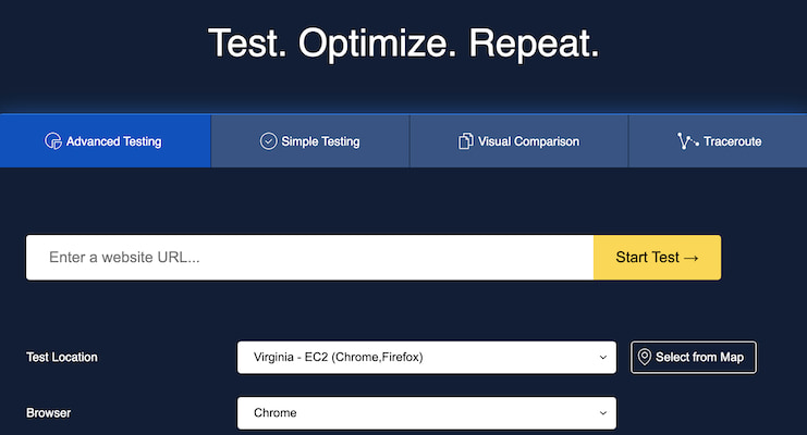 WebPagetest网站速度测试工具