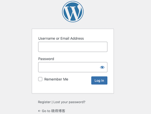 WordPress登录地址