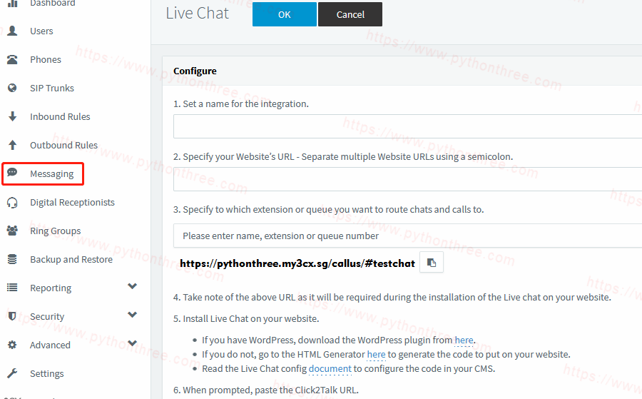 如何在WordPress中免费添加实时聊天支持-3CX Live Chat插件教程 - 晓得博客 设置与3CX集成