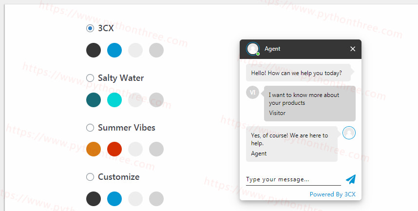 3CX-Live-Chat插件颜色设置