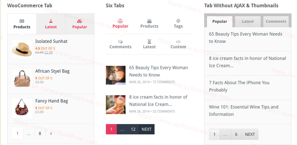 WordPress最新文章小工具WP Tab Widget Pro插件教程 - 晓得博客 最新文章小工具WP Tab Widget Pro插件特点