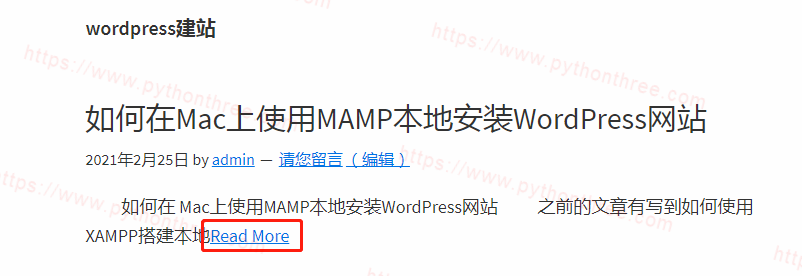 如何在Genesis主题中添加Read More链接 - 晓得博客 在Genesis主题中添加Read More链接效果