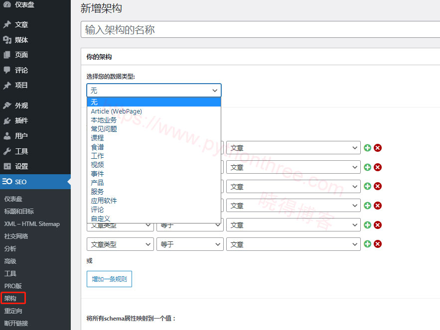 SEOPress添加新的Schemas架构