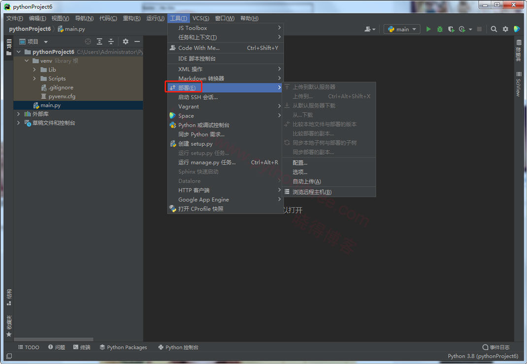 Pycharm Web框架 - 晓得博客 Pycharm配置部署代码