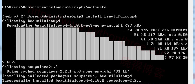 Beautiful Soup安装 - 晓得博客 虚拟环境安装beautifulsoup4库