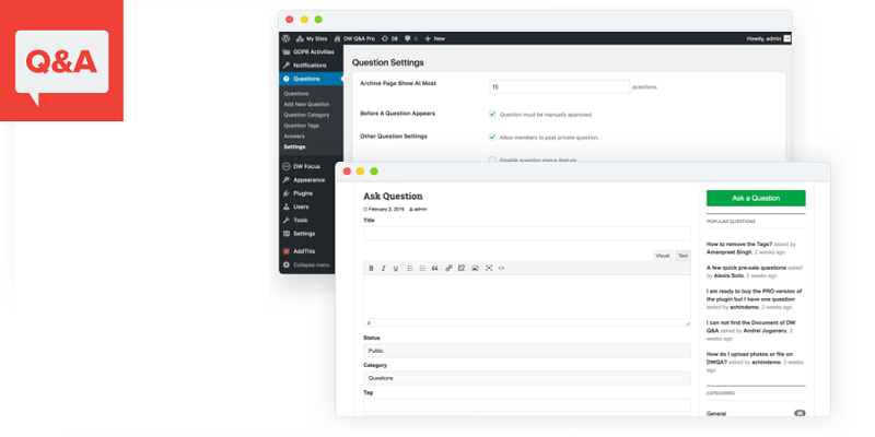 WordPress问答插件免费下载DW Question Answer Pro插件