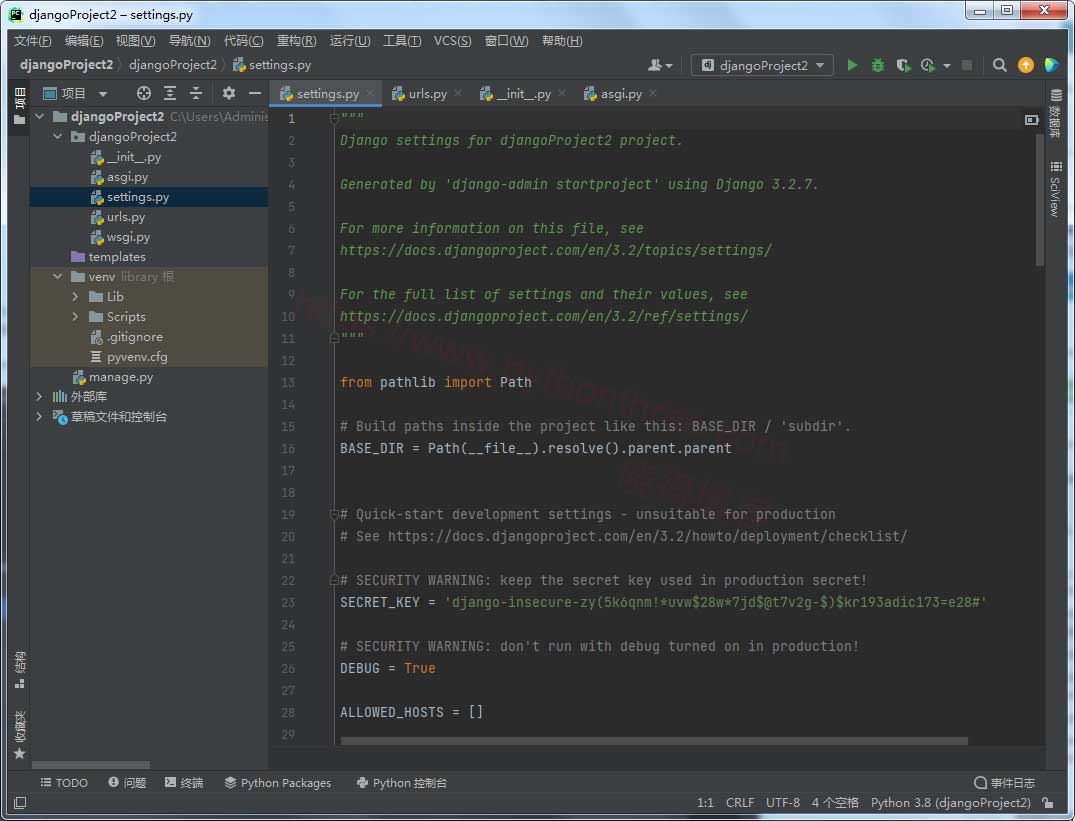 Pycharm Django