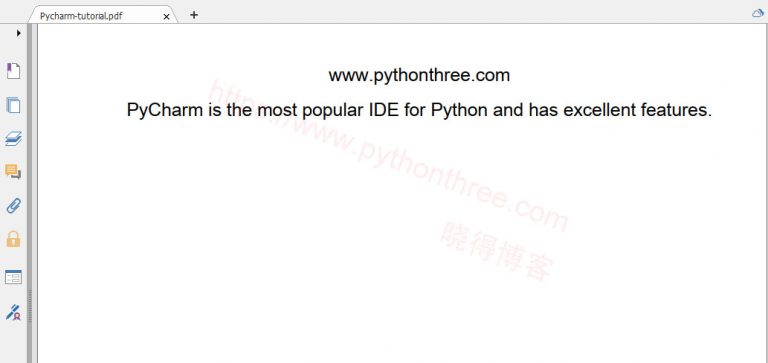 使用Python将文本和txt文件转换为PDF - 晓得博客 - Python