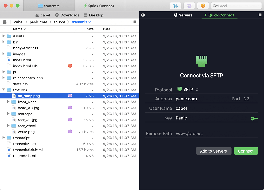 7个适用于Mac和Windows的FTP客户端 - 晓得博客 Transmit-FTP客户端