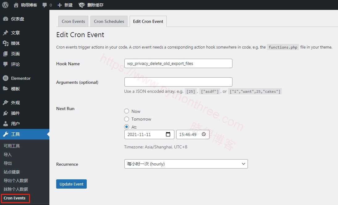 什么是WordPress Cron - 晓得博客 编辑WordPress-Cron事件