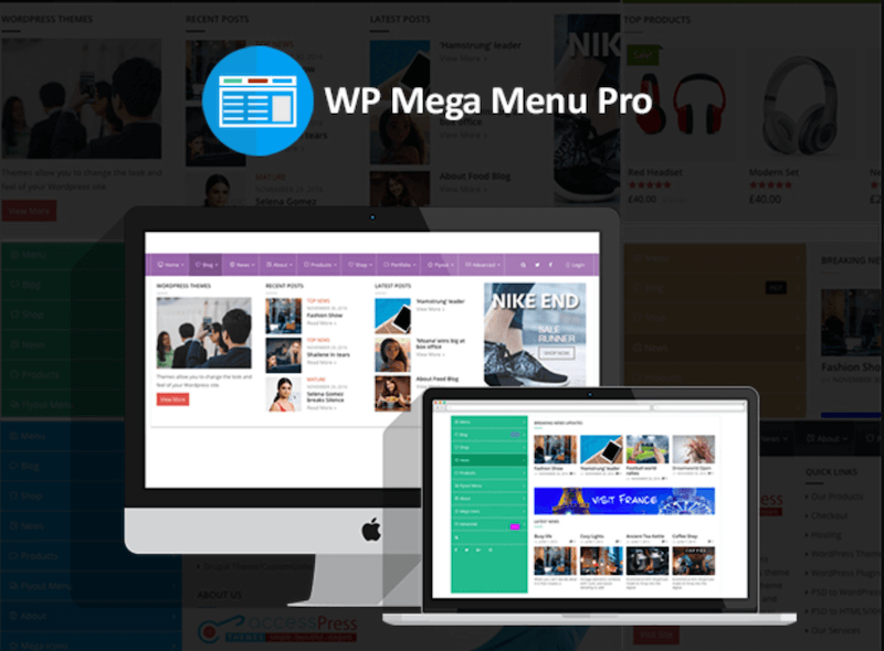 WP Mega Menu Pro插件免费下载WordPress超级菜单插件
