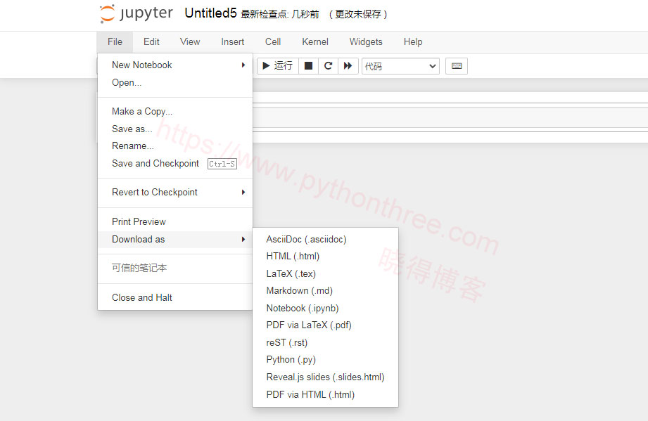 Jupyter Notebook可用的文件格式