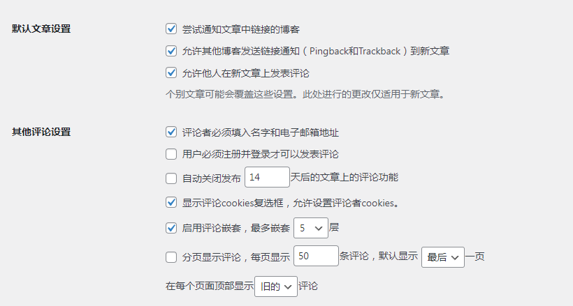 WordPress的撰写设置