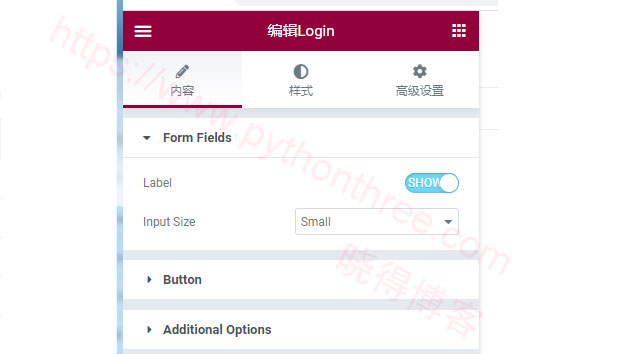如何使用Elementor创建登录页面 - 晓得博客 Login小部件内容设置