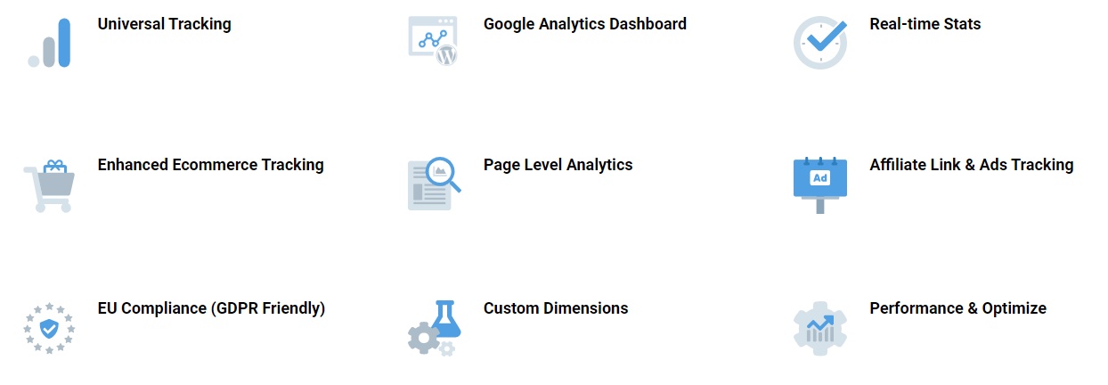 WordPress Google Analytics插件MonsterInsights Pro特点