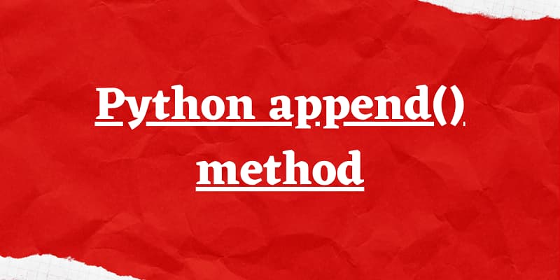 Python append()函数