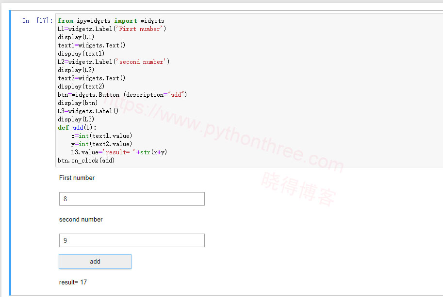 Jupyter Notebook教程IPyWidgets库 - 晓得博客 - Jupyter Notebook教程