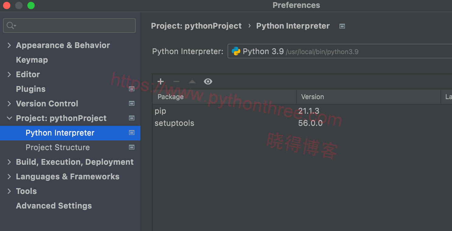 如何在PyCharm上安装管理第三方库 - 晓得博客 python解释器界面