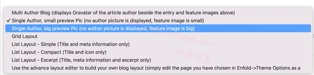 Enfold主题Blog Layout博客布局设置 - 晓得博客 Enfold Blog-Layout博客布局