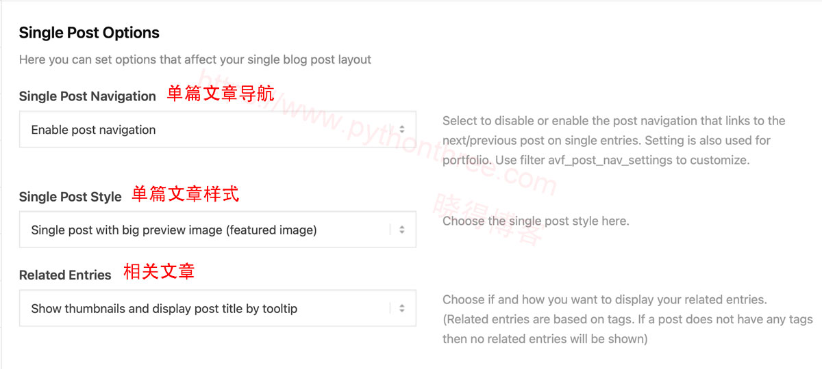 Single-Post-Options博客文章选项