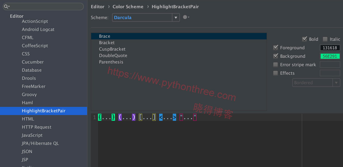 PyCharm-IDE中的最佳插件Highlight-Bracket-Pair