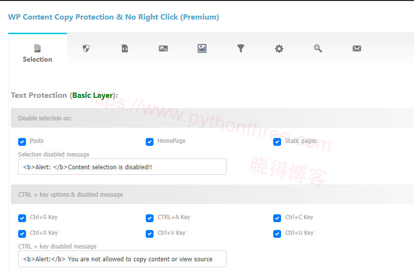如何在WordPress中禁用文本选择复制粘贴 - 晓得博客 WP内容复制保护插件