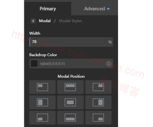 Oxygen Builder页面构建器Modal元素