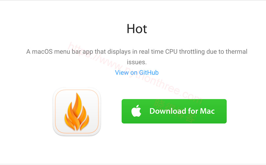 使用Hot应用程序检查Mac CPU温度