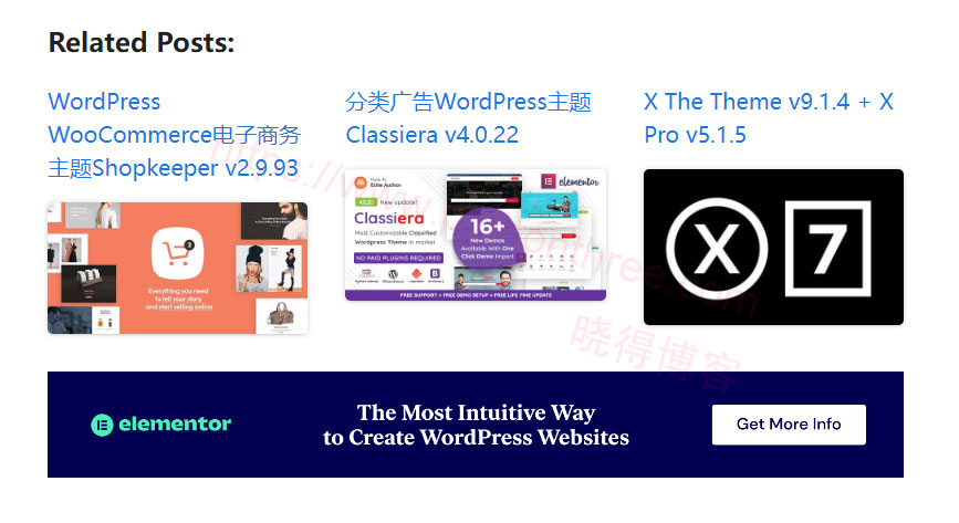 如何在GeneratePress主题中显示相关帖子文章 - 晓得博客 GeneratePress相关文章效果