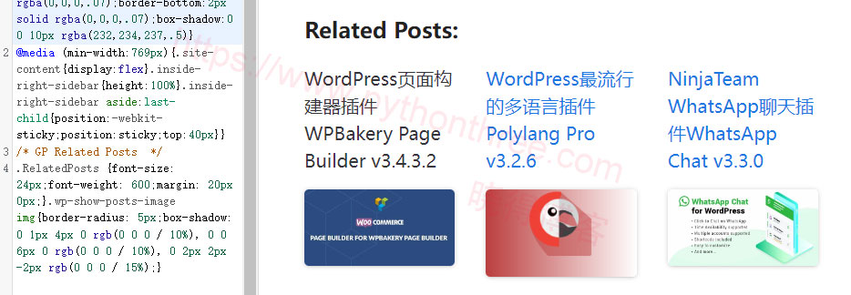 如何在GeneratePress主题中显示相关帖子文章 - 晓得博客 设置相关帖子CSS样式