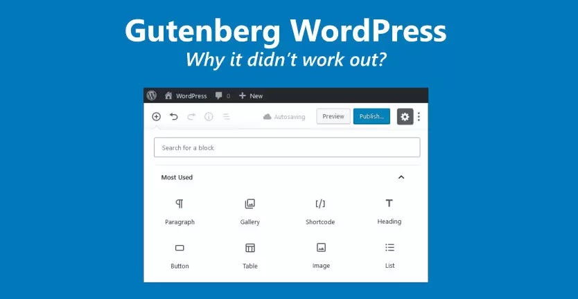 默认WordPress页面构建器Guttenberg