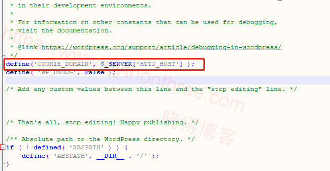 如何修复WordPress错误您的浏览器阻止或不支持Cookies - 晓得博客 编辑文件wp-config.php修复