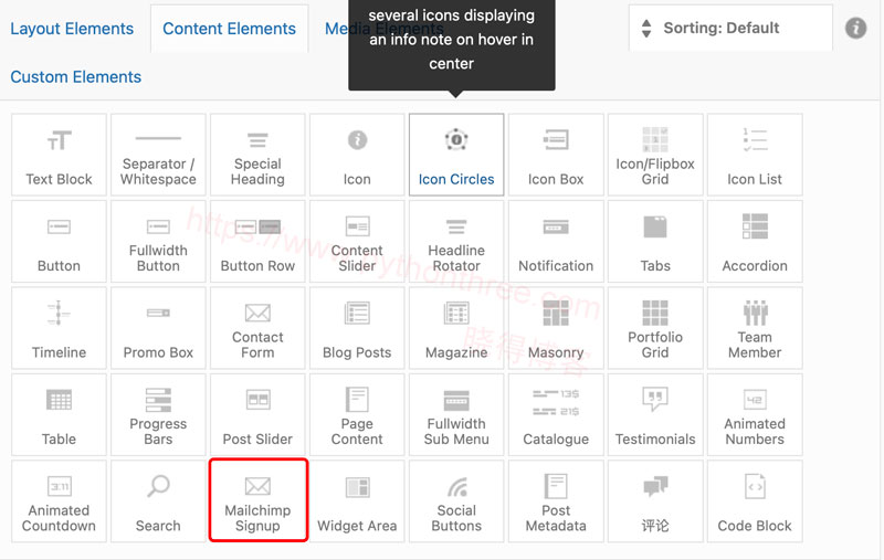 Enfold主题Mailchimp Newsletter通讯 - 晓得博客 在Content Elements添加Mailchimp