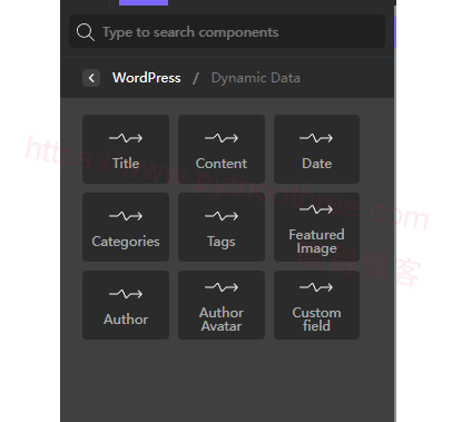 Oxygen Builder Dynamic Data动态数据 - 晓得博客 添加动态数据
