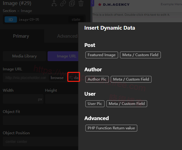 Oxygen Builder Dynamic Data动态数据 - 晓得博客 属性值