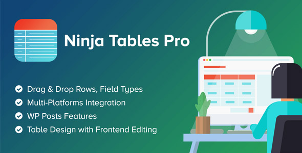[最新版]Ninja Tables Pro插件下载WordPress表格构建器插件