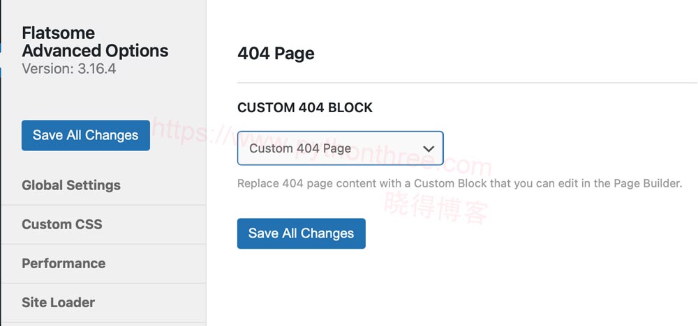 如何在Flatsome主题中创建自定义404页面 - 晓得博客 分配自定义404页面
