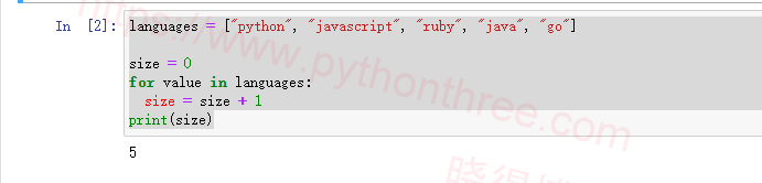 如何计算Python列表长度 - 晓得博客 在Python中使用for循环获取列表的大小