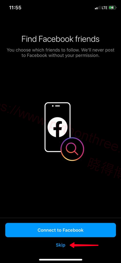 在Instagram上查找 Facebook 好友