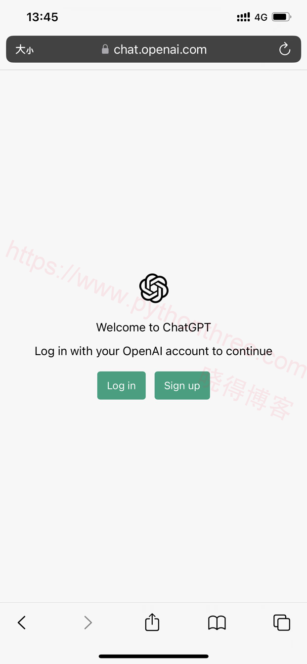 使用帐户注册或登录ChatGPT