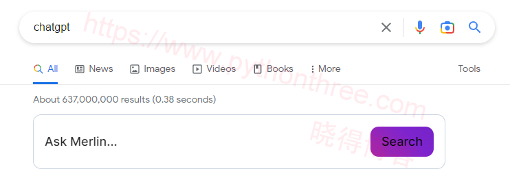 (100%可用)国内使用ChatGPT的方法 - 晓得博客 在Google中使用Merlin搜索