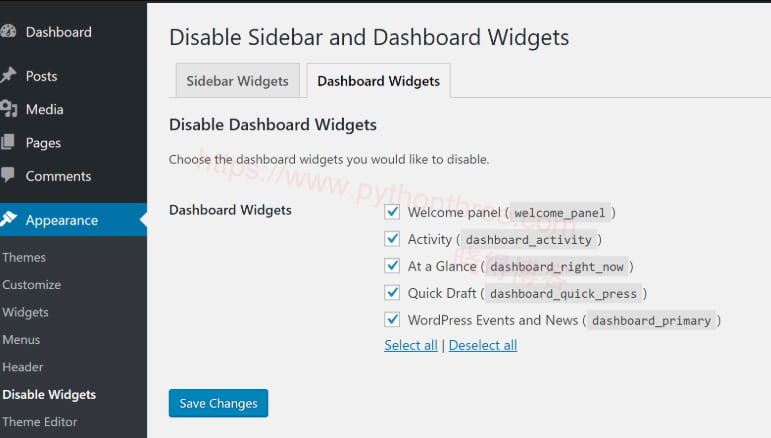 Widget-Disable插件禁用小部件