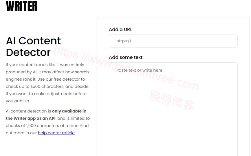 6个ChatGPT AI文字检测工具 - 晓得博客 Writer-AI内容检测器